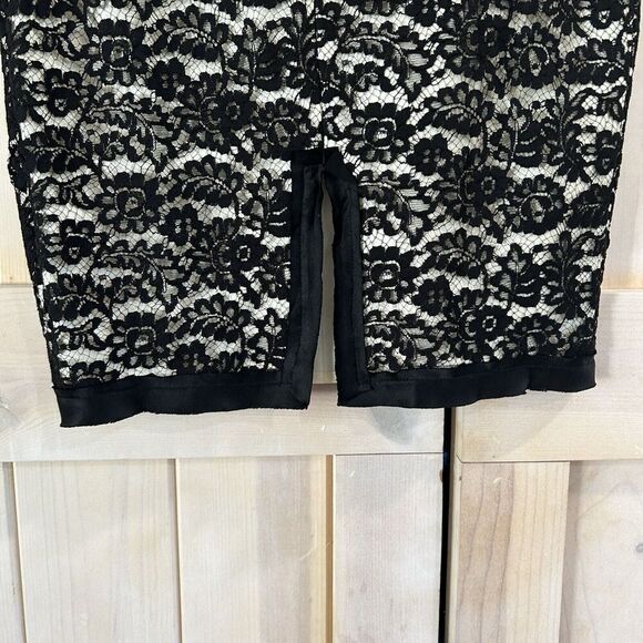 Rebecca Taylor Womens Skirt 4 Lace Floral Split Office Siren Career Professional - Picture 3 of 12